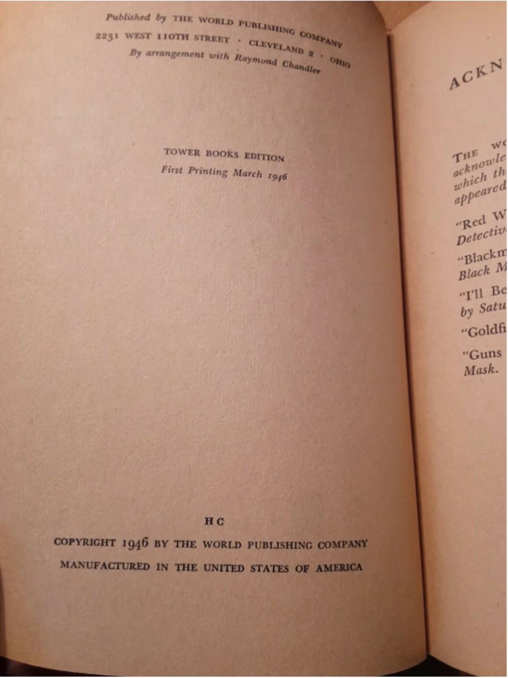 Red Wind: A Collection of Short Stories Raymond Chandler hardcover W/jacket